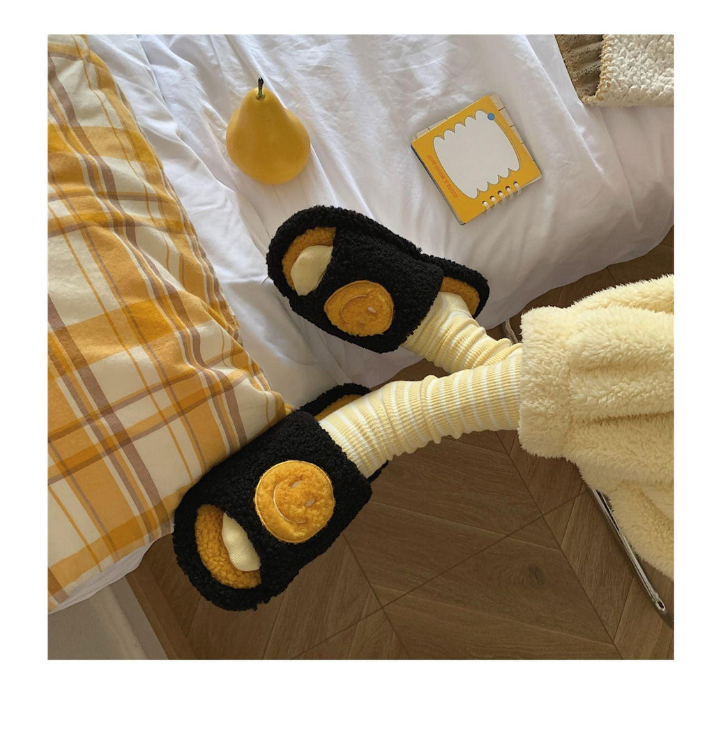 Plush Memory Foam Furry Slippers - Open Toe Comfy House Slides