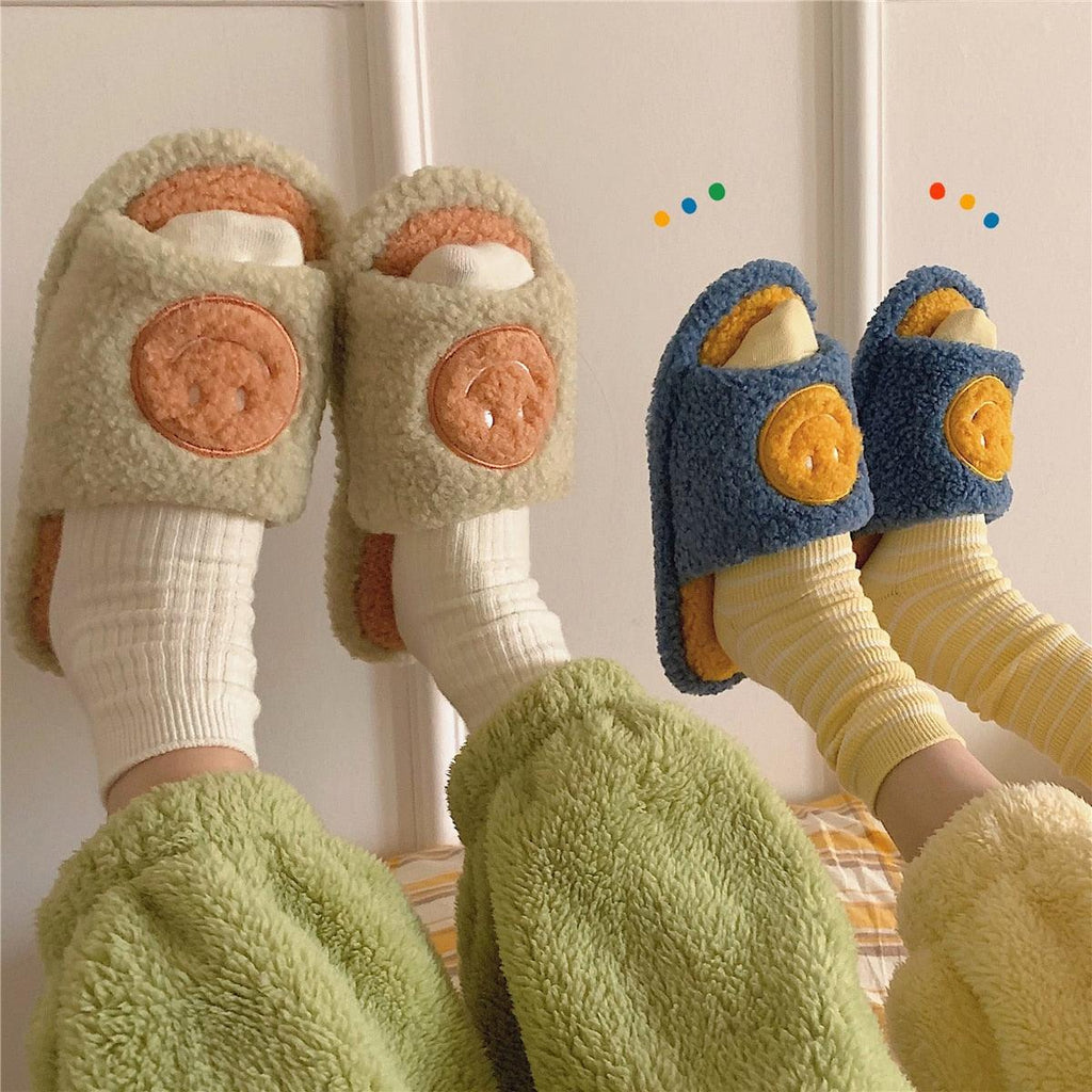 Plush Memory Foam Furry Slippers - Open Toe Comfy House Slides