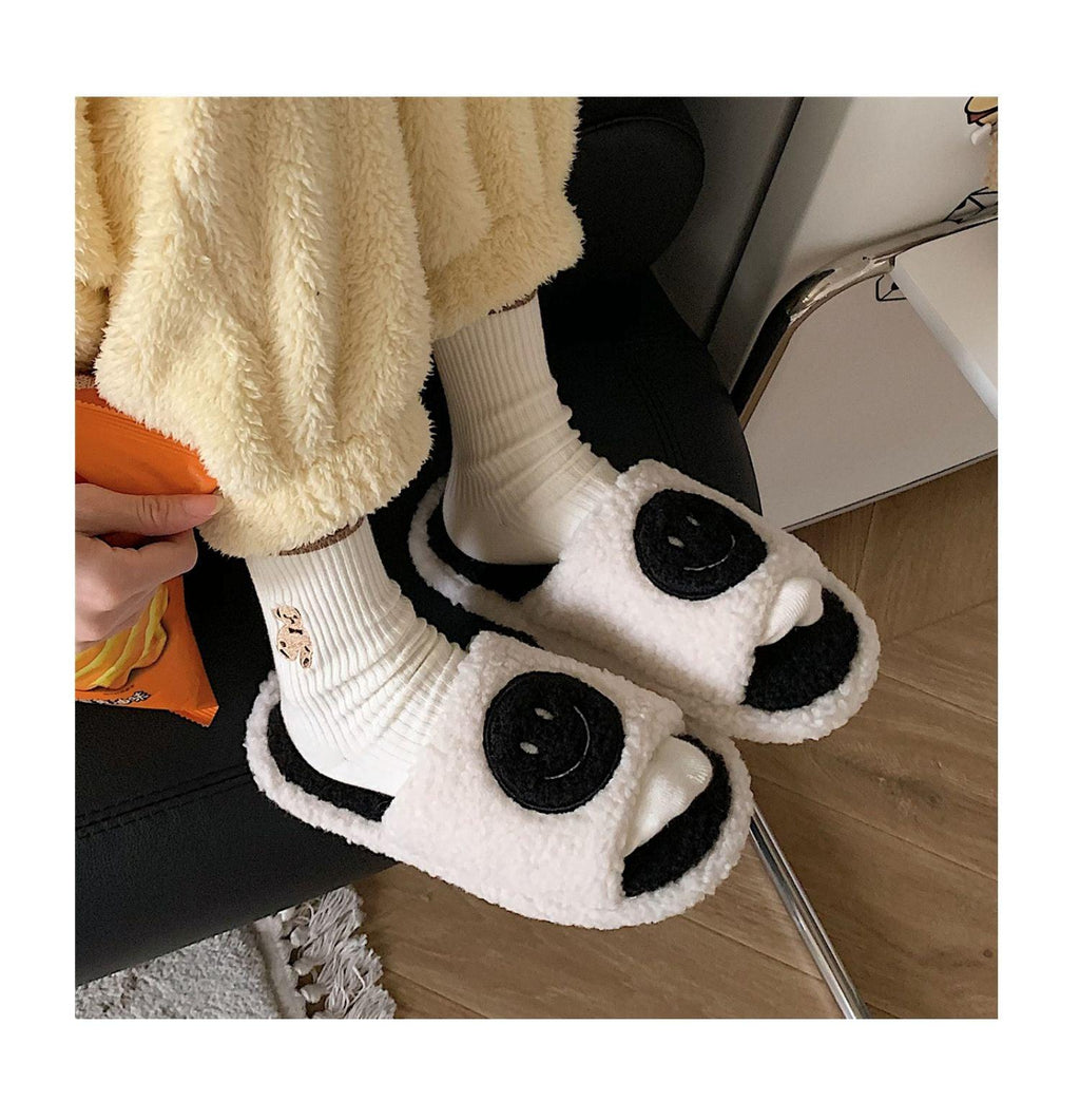 Plush Memory Foam Furry Slippers - Open Toe Comfy House Slides