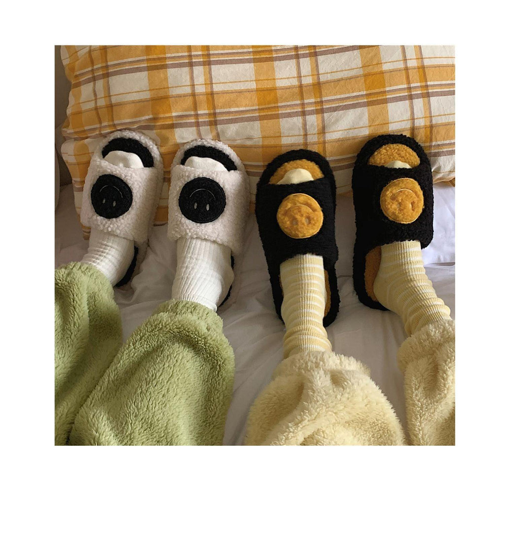 Plush Memory Foam Furry Slippers - Open Toe Comfy House Slides
