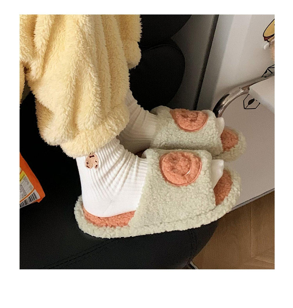 Plush Memory Foam Furry Slippers - Open Toe Comfy House Slides