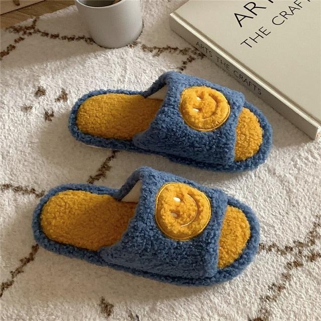 Plush Memory Foam Furry Slippers - Open Toe Comfy House Slides