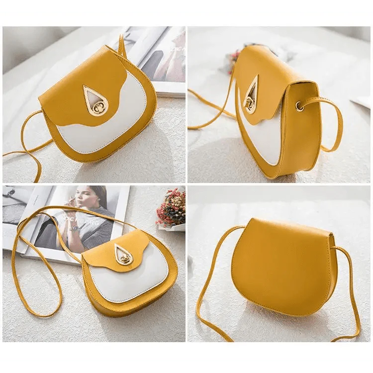Fashionable PU Leather Crossbody Bag with Tassels and Zip Pockets