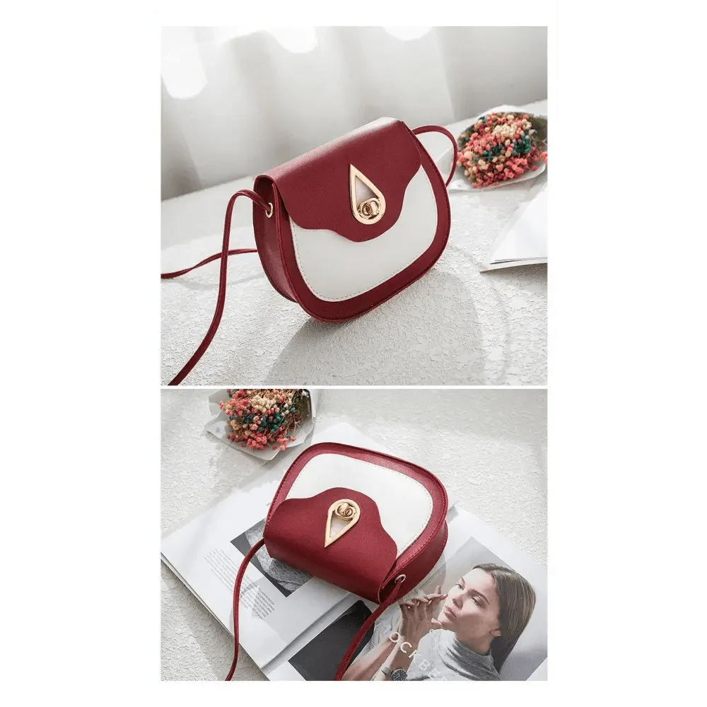 Fashionable PU Leather Crossbody Bag with Tassels and Zip Pockets