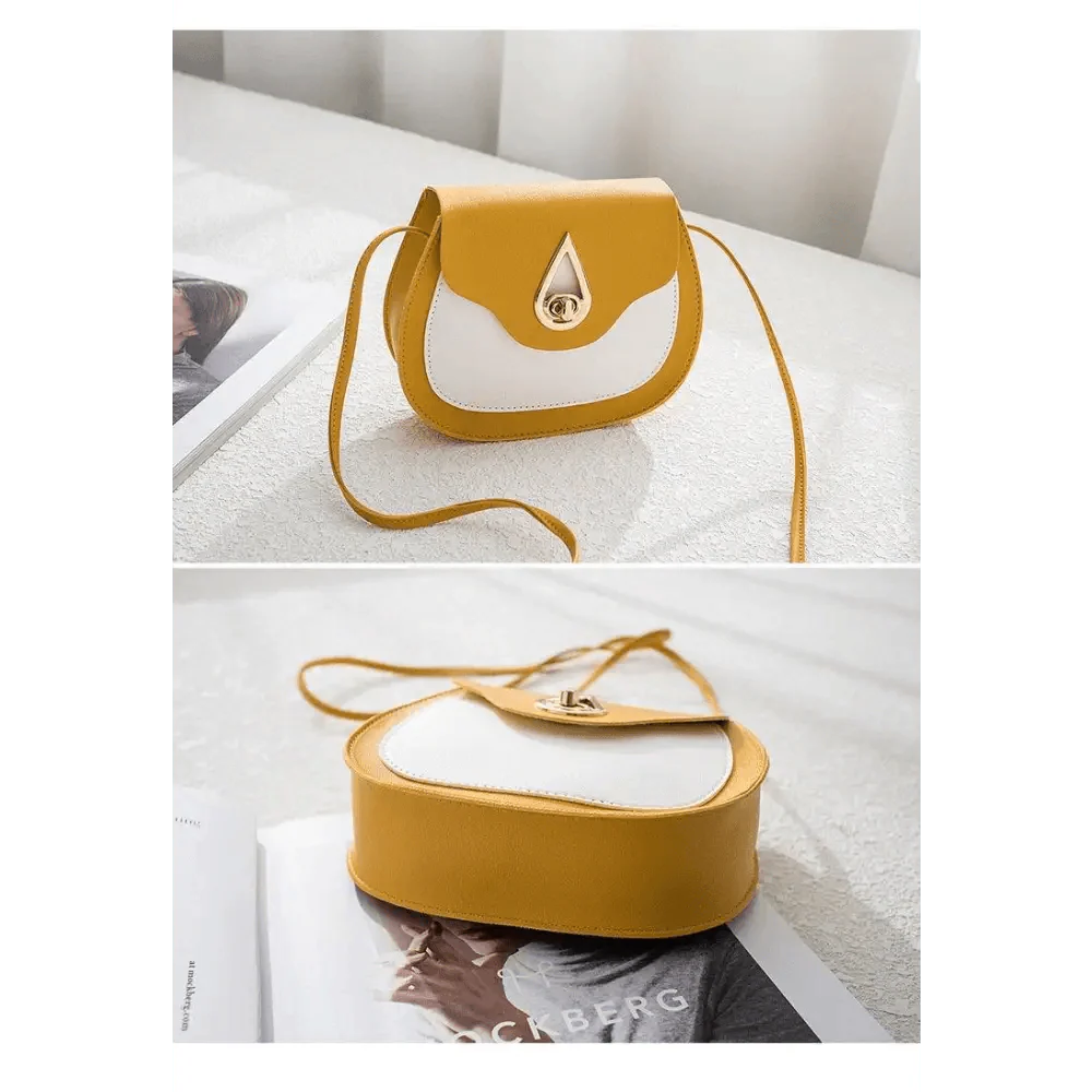 Fashionable PU Leather Crossbody Bag with Tassels and Zip Pockets
