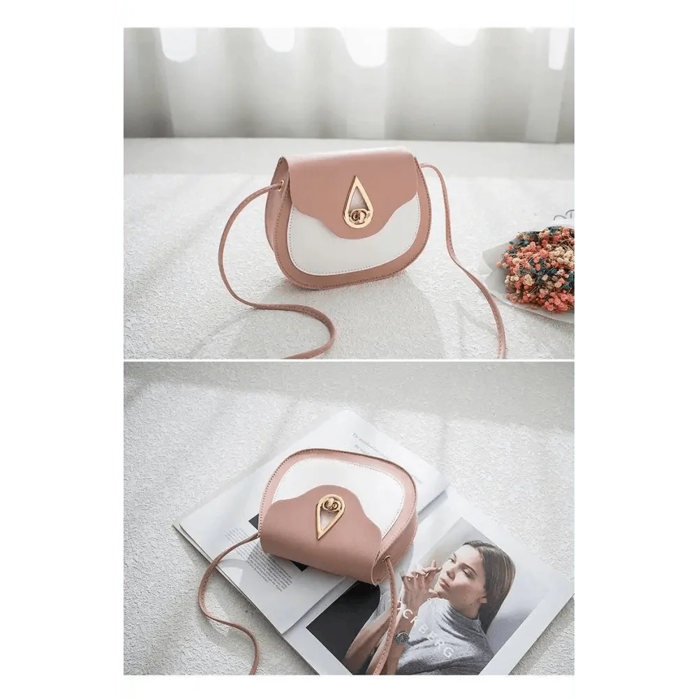 Fashionable PU Leather Crossbody Bag with Tassels and Zip Pockets