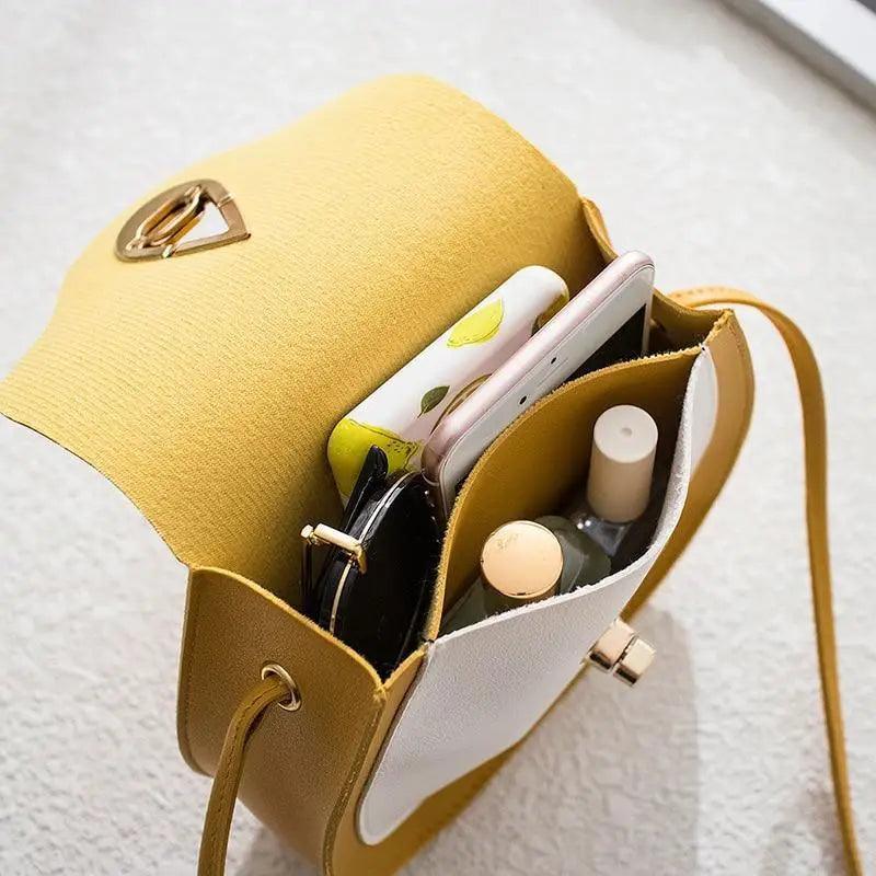 Fashionable PU Leather Crossbody Bag with Tassels and Zip Pockets