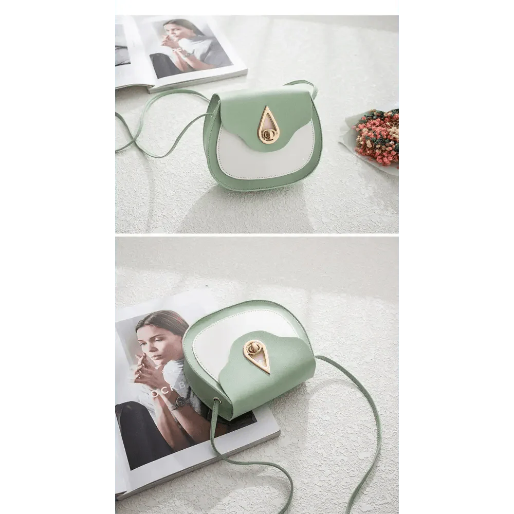 Fashionable PU Leather Crossbody Bag with Tassels and Zip Pockets