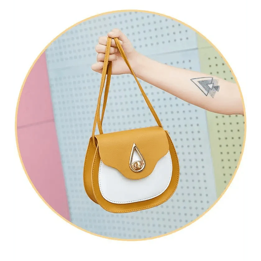 Fashionable PU Leather Crossbody Bag with Tassels and Zip Pockets