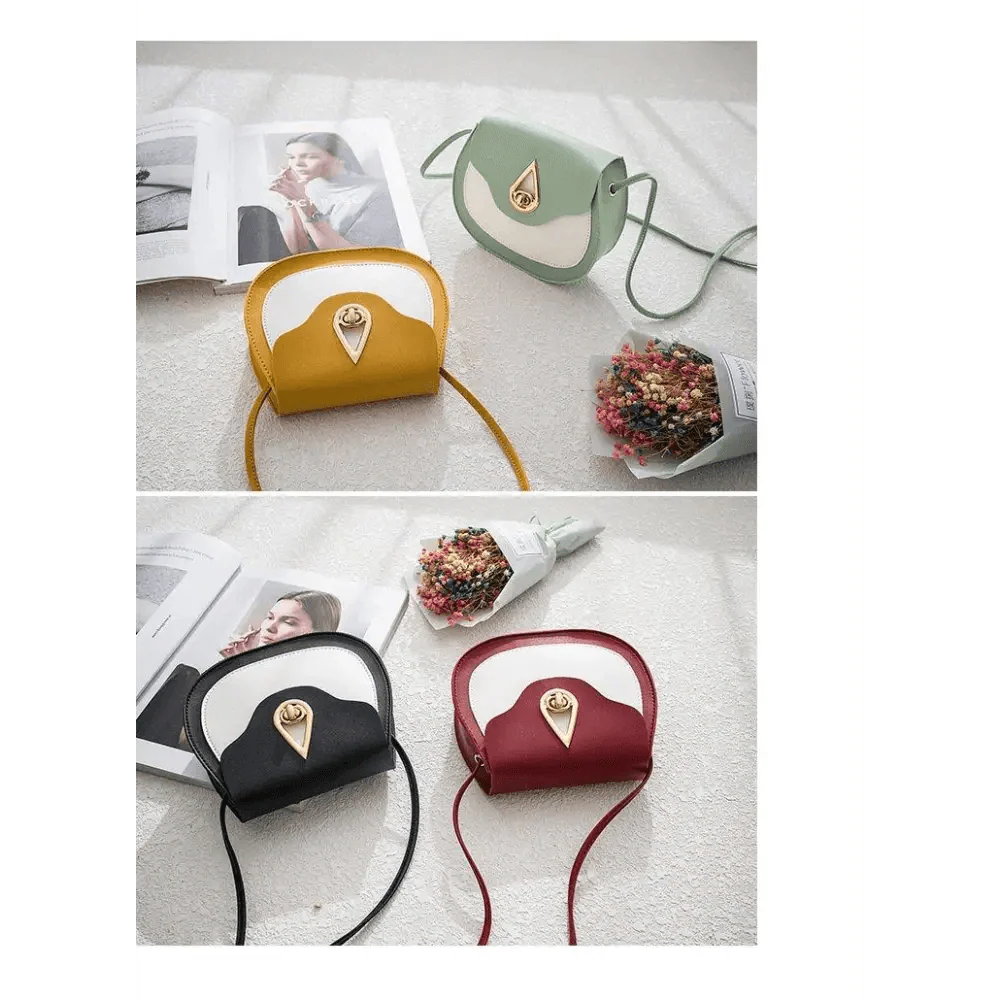 Fashionable PU Leather Crossbody Bag with Tassels and Zip Pockets