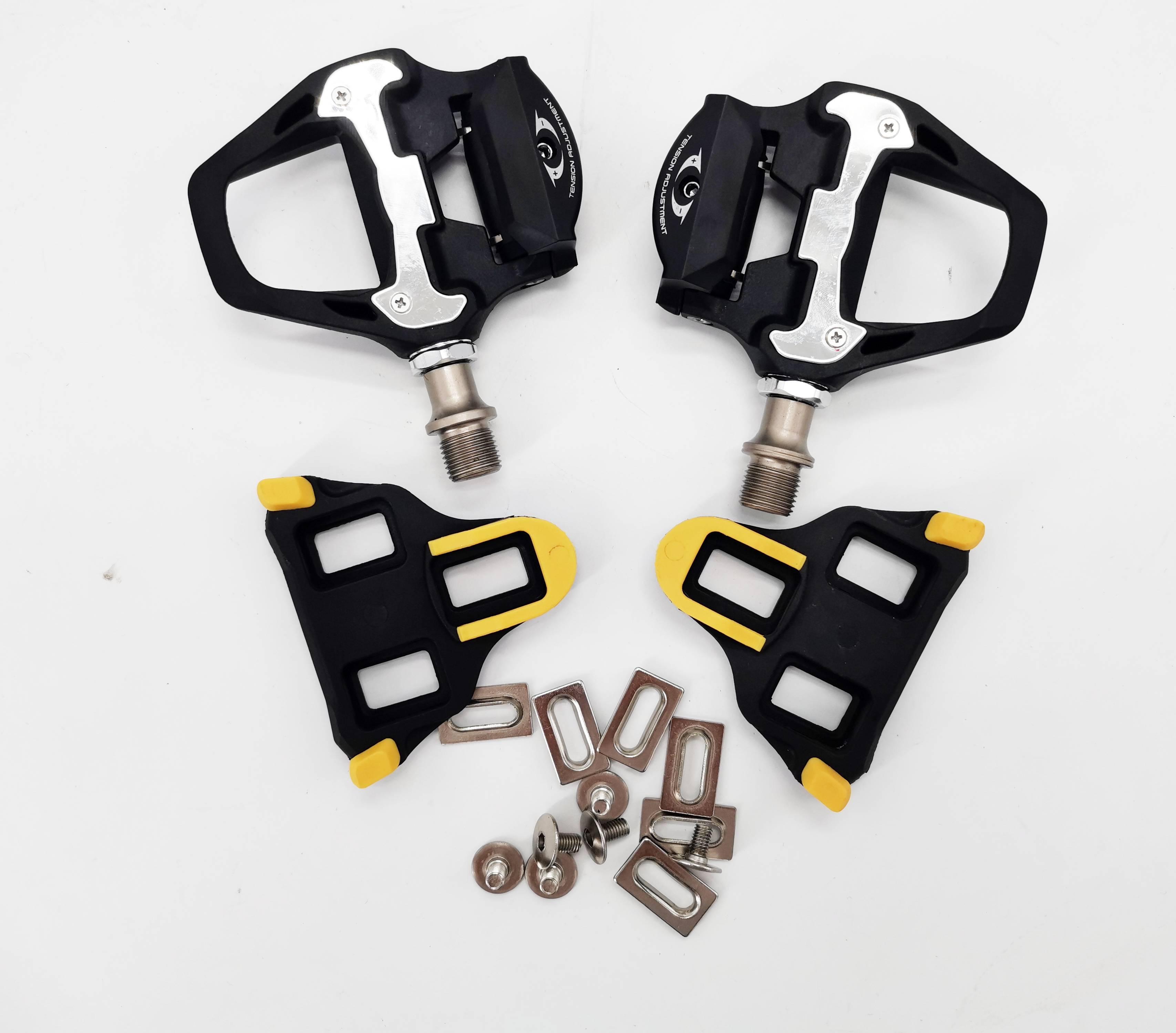 Ultralight Nylon Self-Locking Pedals, Clipless Spin Bike Set