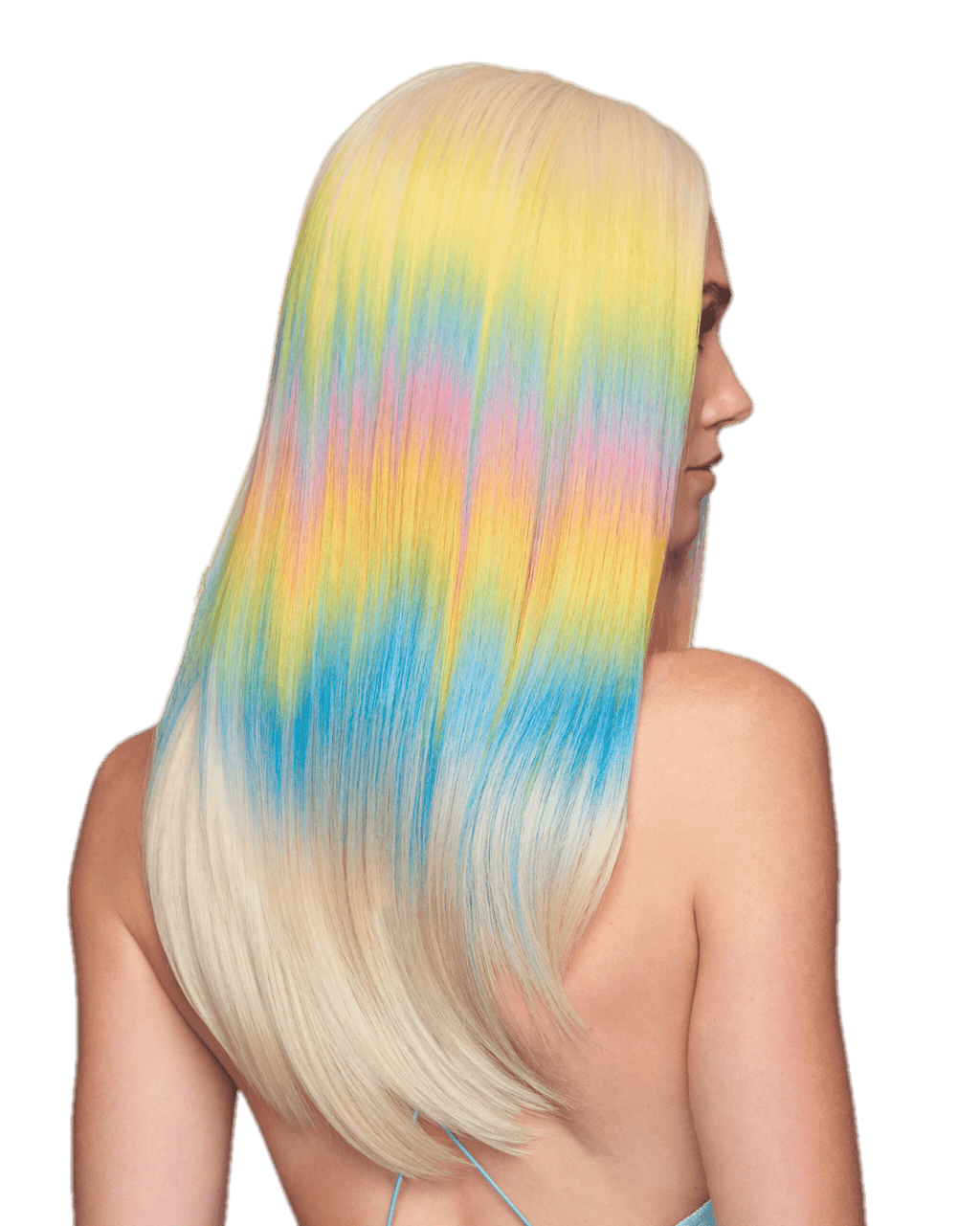 Dance Till Dawn Pastel Rainbow Synthetic Heat-Friendly Wig
