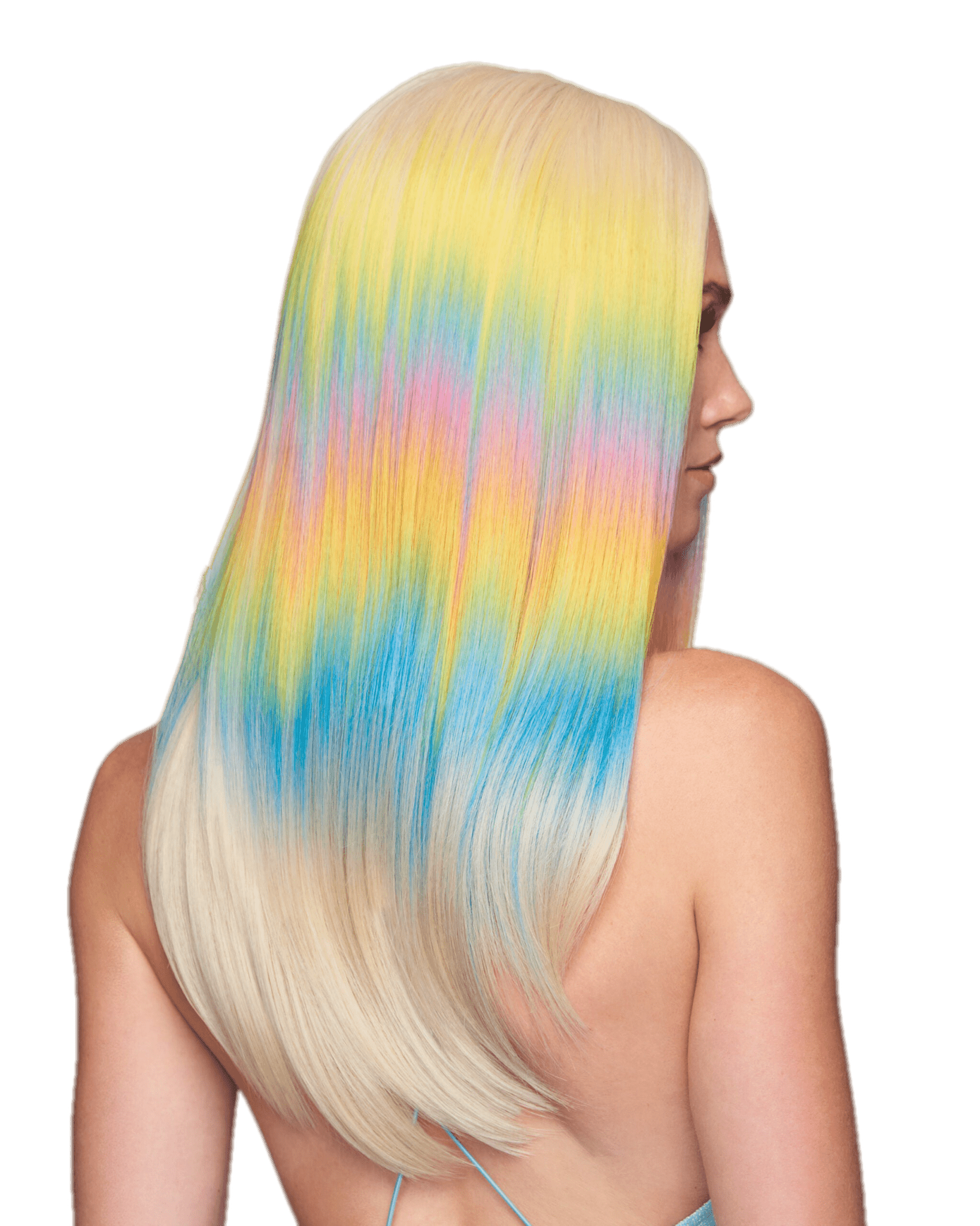 Dance Till Dawn Pastel Rainbow Synthetic Heat-Friendly Wig