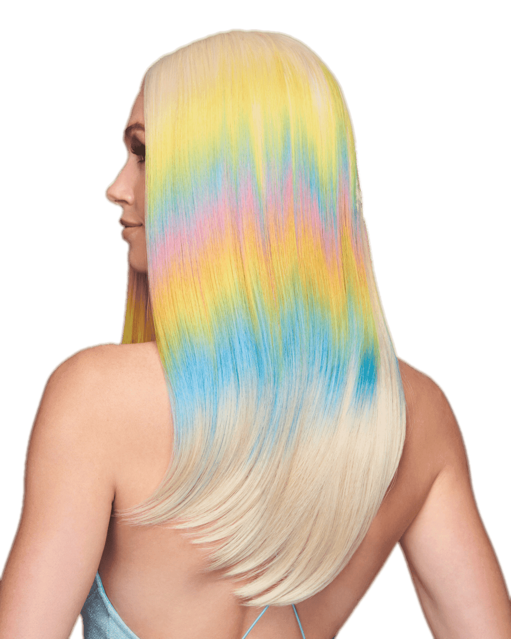 Dance Till Dawn Pastel Rainbow Synthetic Heat-Friendly Wig