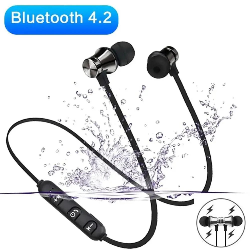Magnetic wireless Bluetooth neckband sports earphones for running and exercise