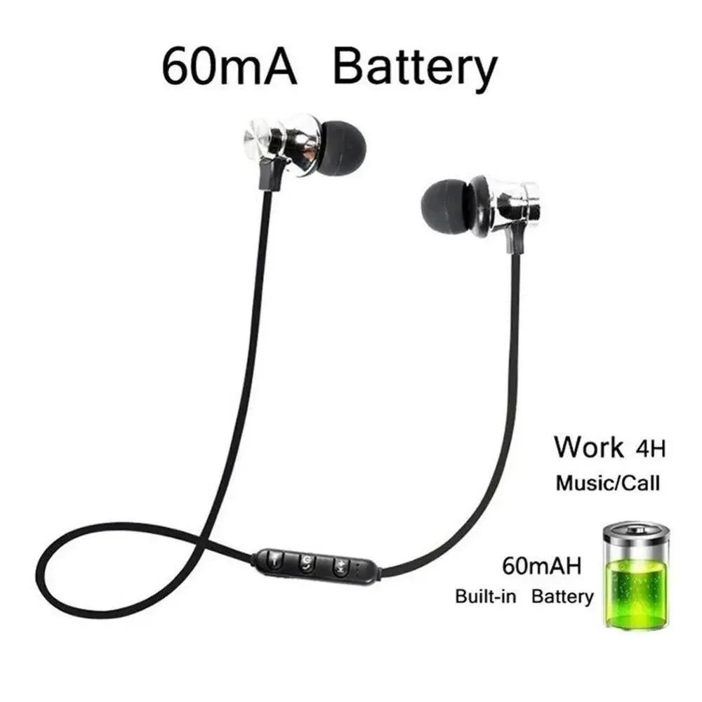 Magnetic Bluetooth Neckband Sports Earphones for Running & Workout