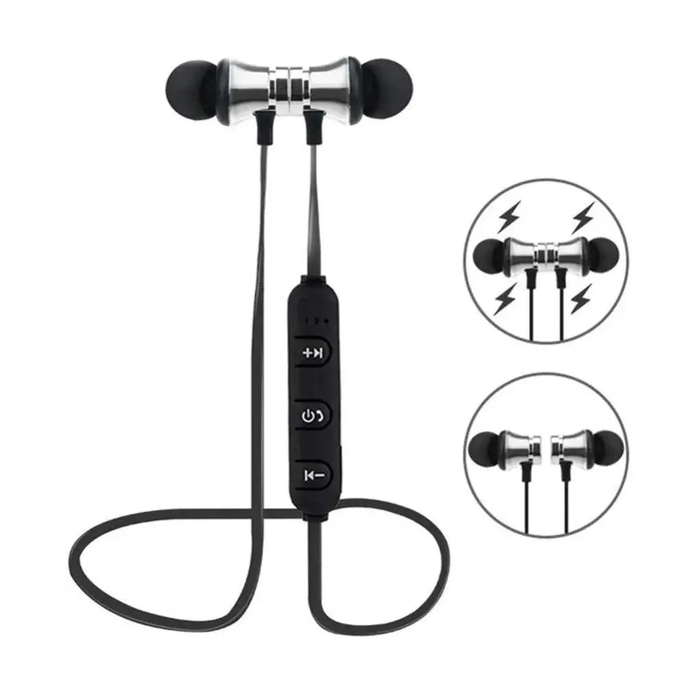 Magnetic Bluetooth Neckband Sports Earphones for Running & Workout