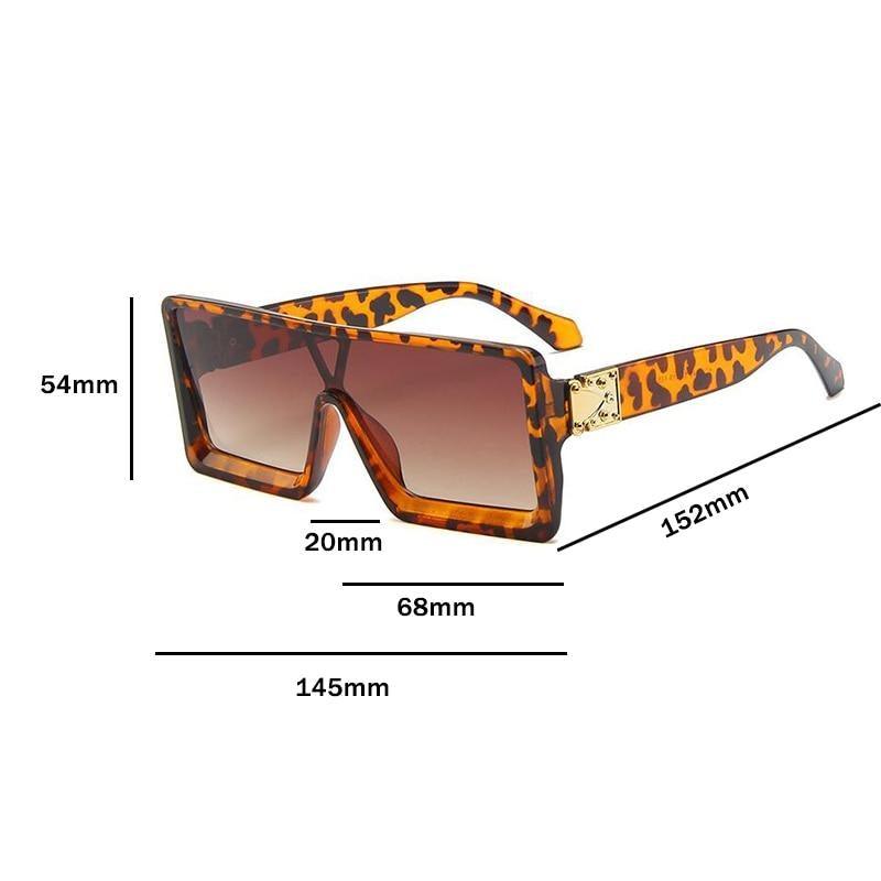 Classic Black & White Square Sunglasses for Women and Men