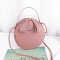 Women's Circular Crossbody Bag - Stylish Leather Mobile Purse