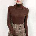 Minimalist Turtleneck Pullover Sweater in Black, Beige, Lavender, Pink