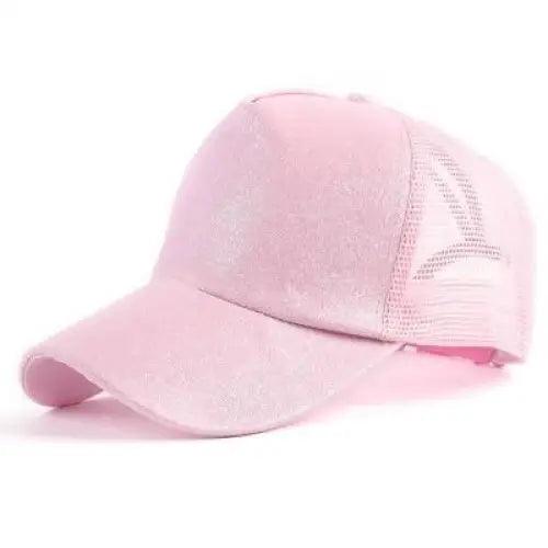 Elegant Glitter Sequins Ponytail Baseball Cap for Messy Buns