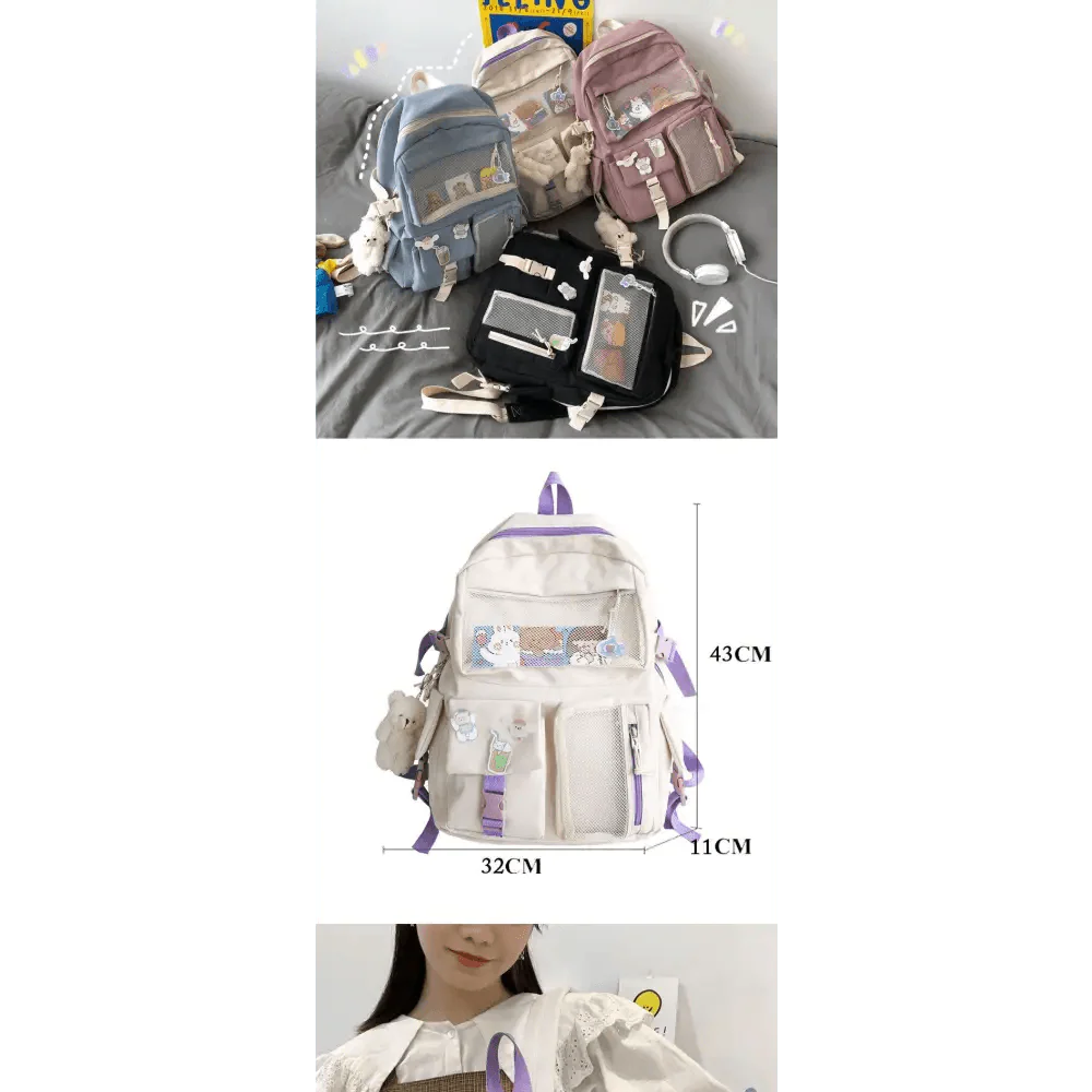 Elegant Waterproof Backpack for Women, Cute Laptop Bookbag for Travel
