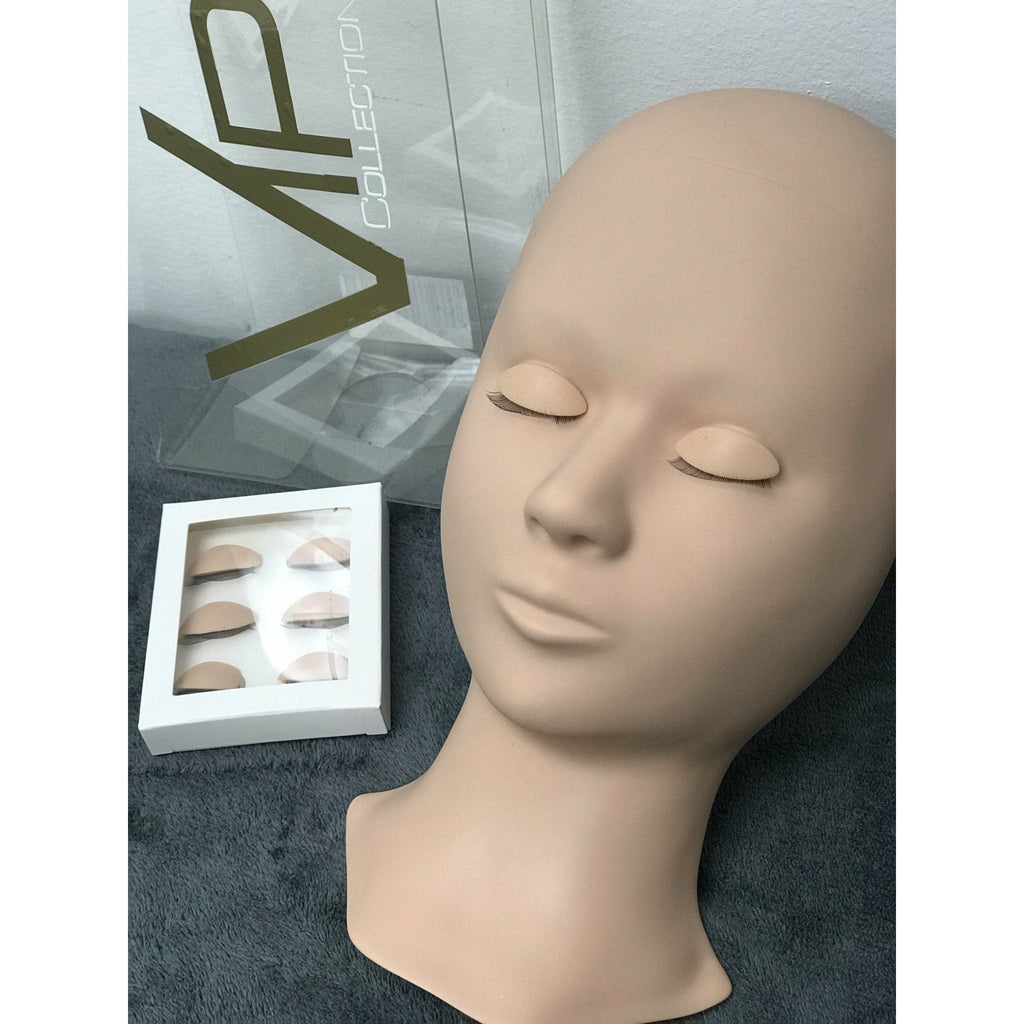 Eyelash Practice Mannequin Head with 3 Sets of Removable Eyes