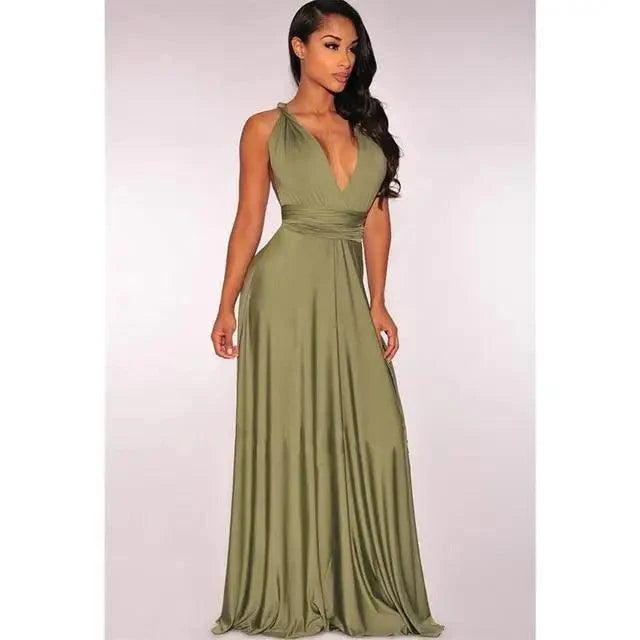 Boho Multiway Wrap Convertible Maxi Dress for Parties