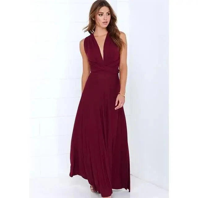 Boho Multiway Wrap Convertible Maxi Dress for Parties