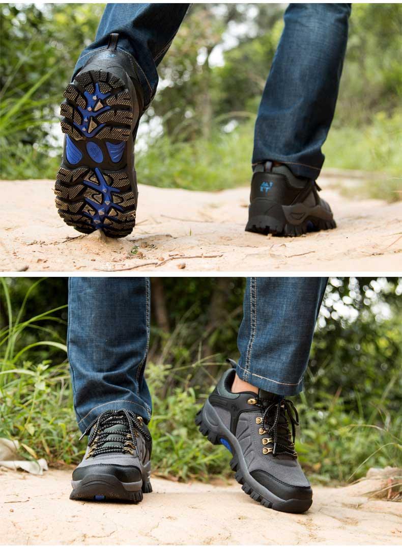 Men's Waterproof Outdoor Hiking Sneakers - Athletic Casual Shoes