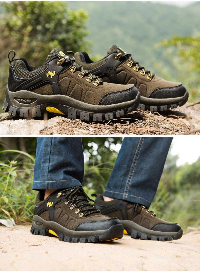Men's Waterproof Outdoor Hiking Sneakers - Athletic Casual Shoes