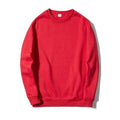 Solid Fleece Pullover Sweatshirt Autumn Winter Casual Tops