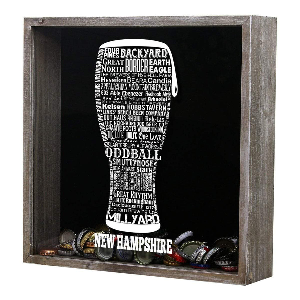 New Hampshire Beer Typography Shadow Box