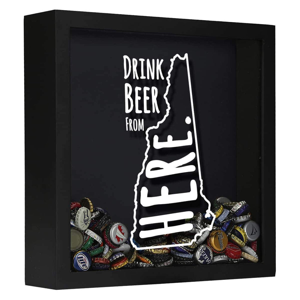 New Hampshire Drink Beer From Here Beer Cap Shadow Box