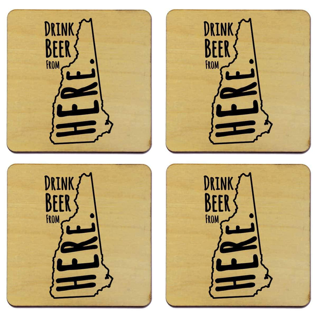 New Hampshire Drink Beer From Here Coasters