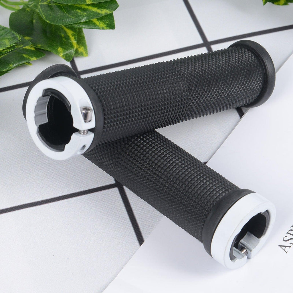 Shockproof Rubber Mountain Bike Grips with Dual Lock-On Rings