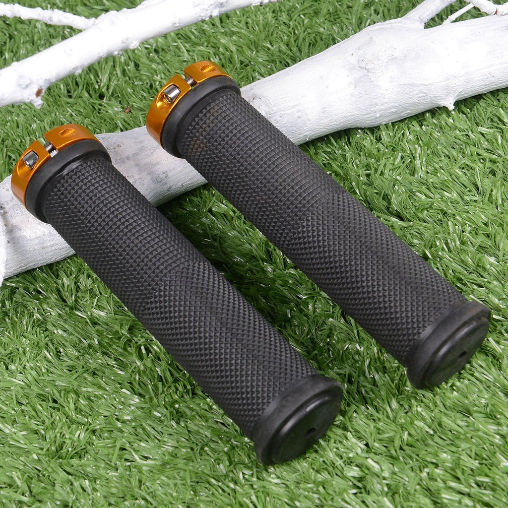 Shockproof Rubber Mountain Bike Grips with Dual Lock-On Rings