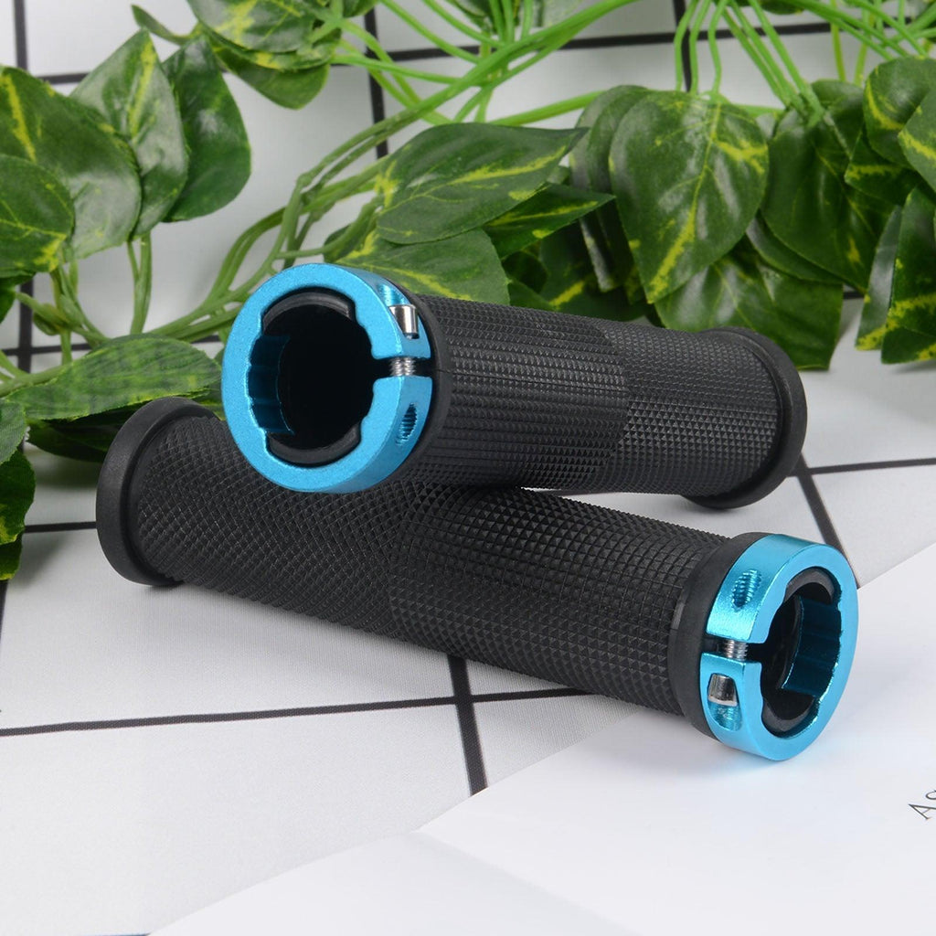 Shockproof Rubber Mountain Bike Grips with Dual Lock-On Rings