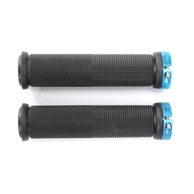 Shockproof Rubber Mountain Bike Grips with Dual Lock-On Rings