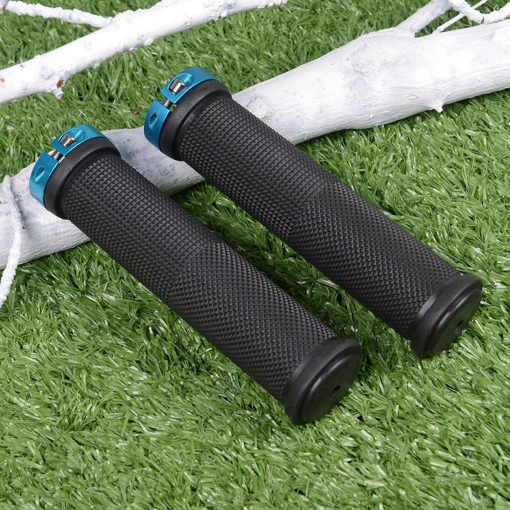 Shockproof Rubber Mountain Bike Grips with Dual Lock-On Rings
