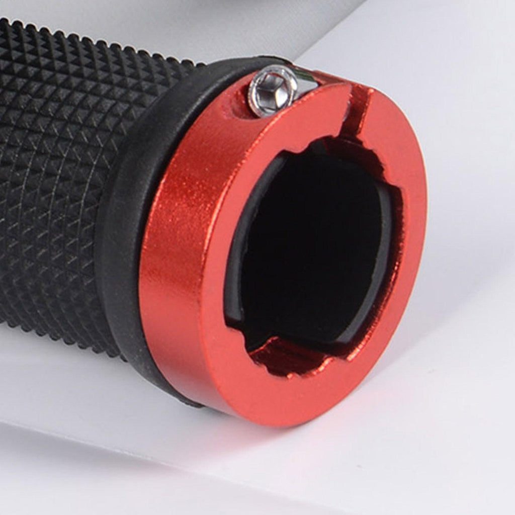 Shockproof Rubber Mountain Bike Grips with Dual Lock-On Rings