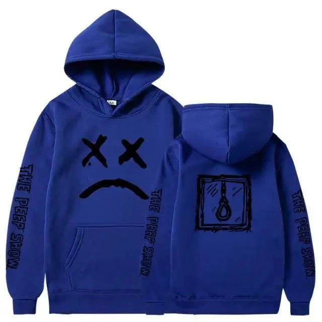 Smiling Face Print Unisex Hoodie Aesthetic Streetwear Pullover