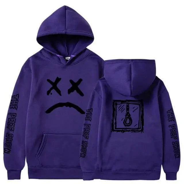 Smiling Face Print Unisex Hoodie Aesthetic Streetwear Pullover