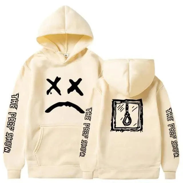 Smiling Face Print Unisex Hoodie Aesthetic Streetwear Pullover