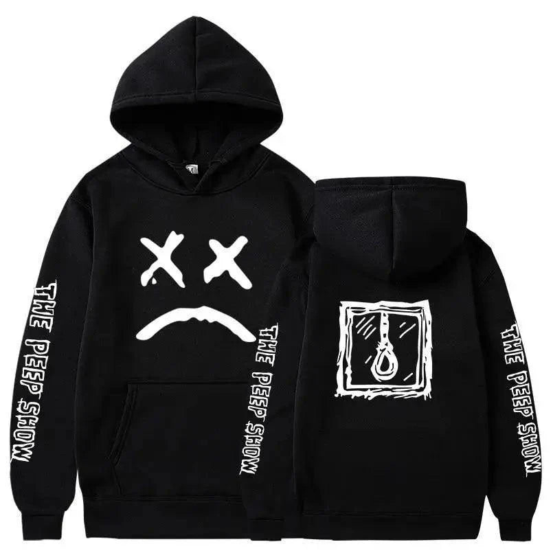 Smiling Face Print Unisex Hoodie Aesthetic Streetwear Pullover