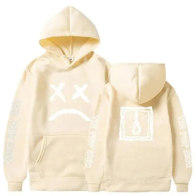 Smiling Face Print Unisex Hoodie Aesthetic Streetwear Pullover