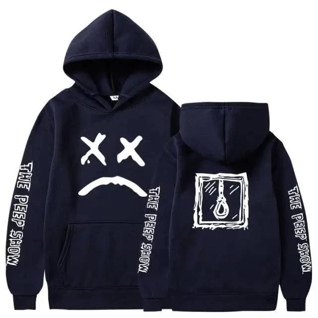 Smiling Face Print Unisex Hoodie Aesthetic Streetwear Pullover