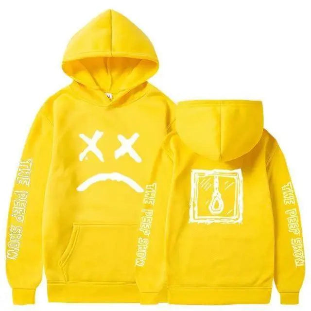 Smiling Face Print Unisex Hoodie Aesthetic Streetwear Pullover