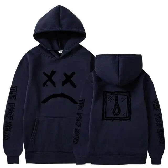 Smiling Face Print Unisex Hoodie Aesthetic Streetwear Pullover