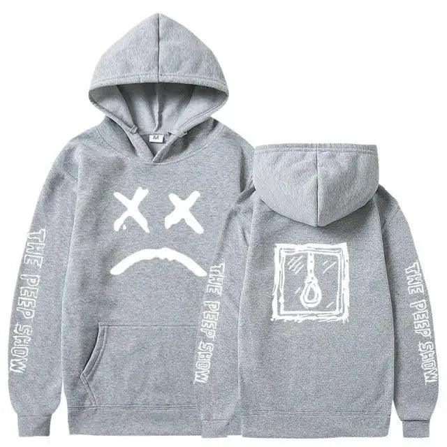 Smiling Face Print Unisex Hoodie Aesthetic Streetwear Pullover